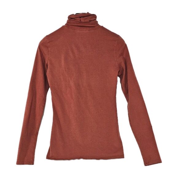 Peruvian Connection Extreme T-Neck Small Whiskey Orange Turtleneck Pima Cotton - Picture 3 of 11
